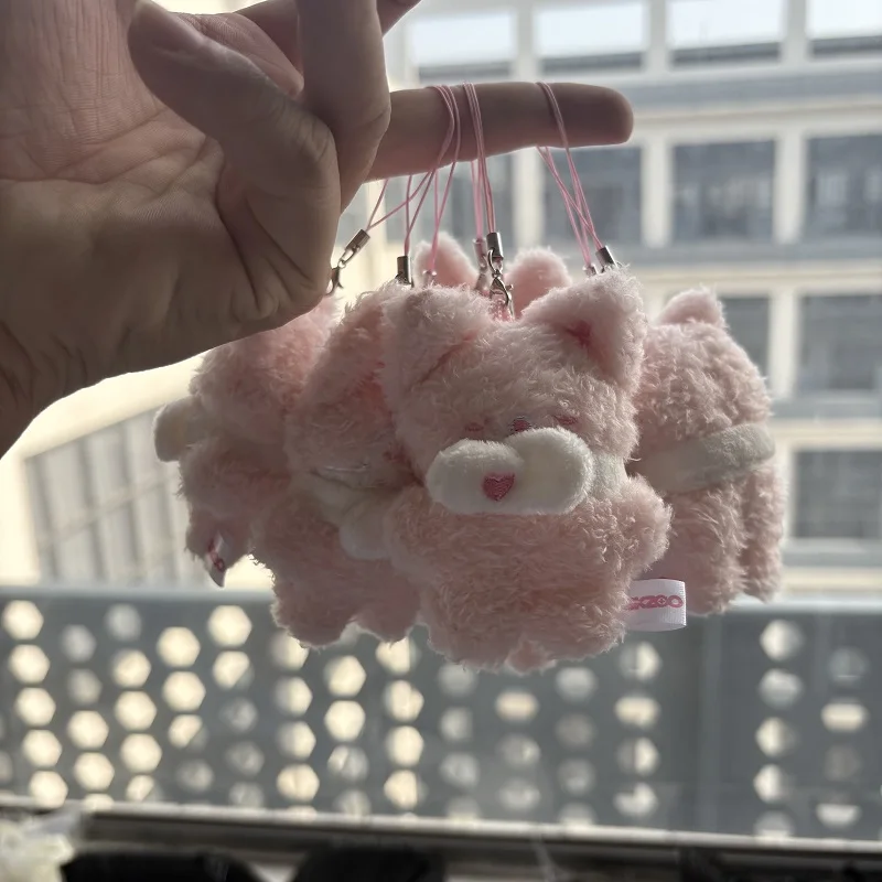 

kpop New 5cm Staykids Pink Plush Mini SKZOO Mini Plush Doll Keychain 5cm Creative Doll Bag Children's Peripheral Gift