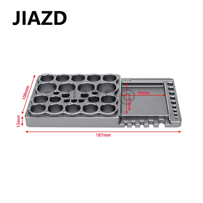 

Racing RC Model Tool Rack Screwdriver Holder Screw Storage Tray Multifunction Tool Socket Bracket for 1/10 1/8 1/12 RC Car