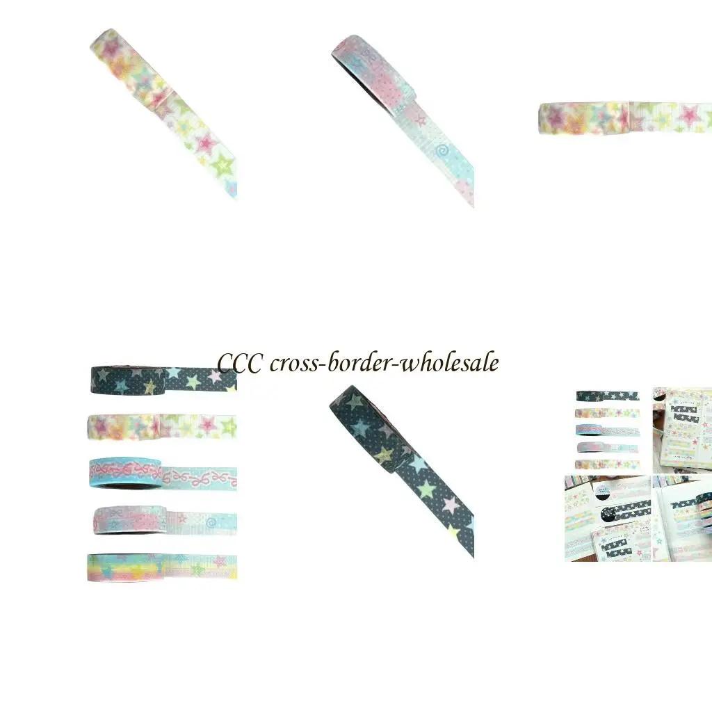 L41F estetyczna taśma dekoracyjna Tape Bowknot Tape dla scrapbooking Journal