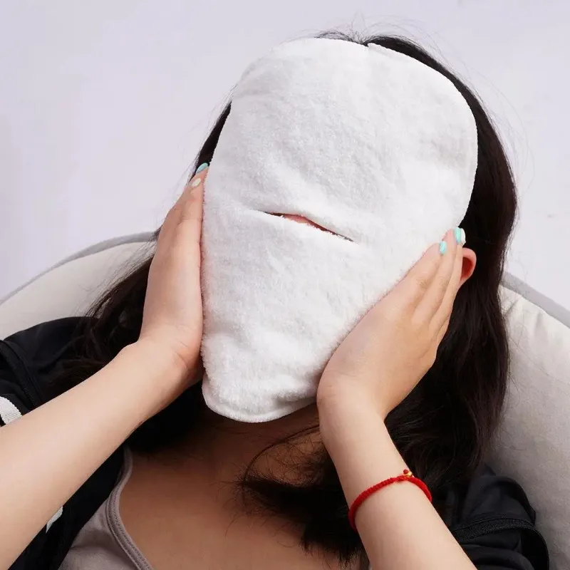 Serviette compressée chaude, serviette compressée froide, serviette de visage à double épaisseur pour salon de beauté, soins de la peau et des cheveux