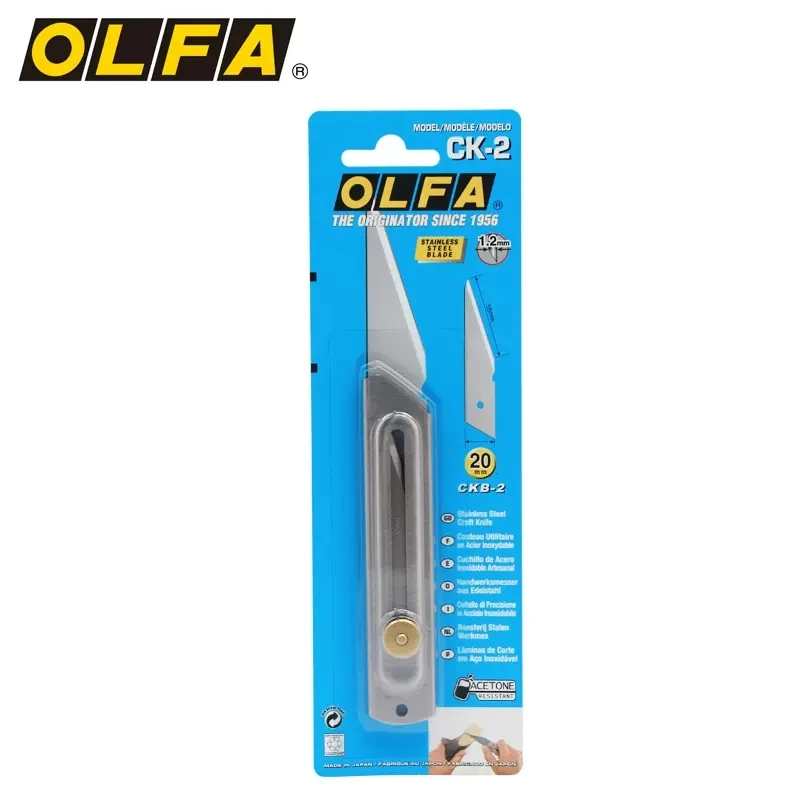 OLFA CK-2 Camp Steel Handle Less Handmade Knife, Heavy Gardening Knife, Stainless Steel Blade Plant Shears