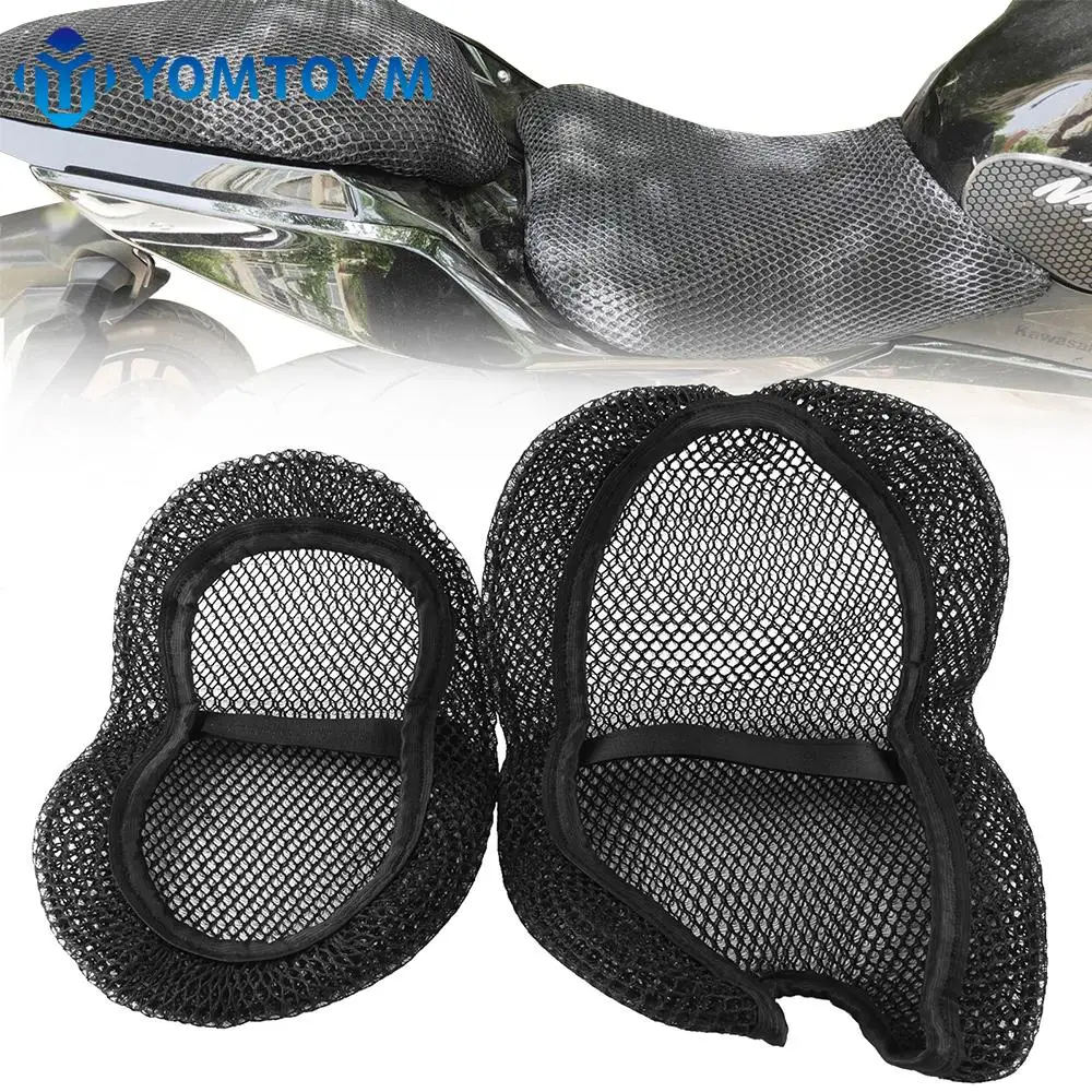 Motorcycle Cushion Seat Cover 3D Mesh Fabric Anti-skid Pad Waterproof Breathable Covers Cushion for Kawasaki Ninja400 Ninja250