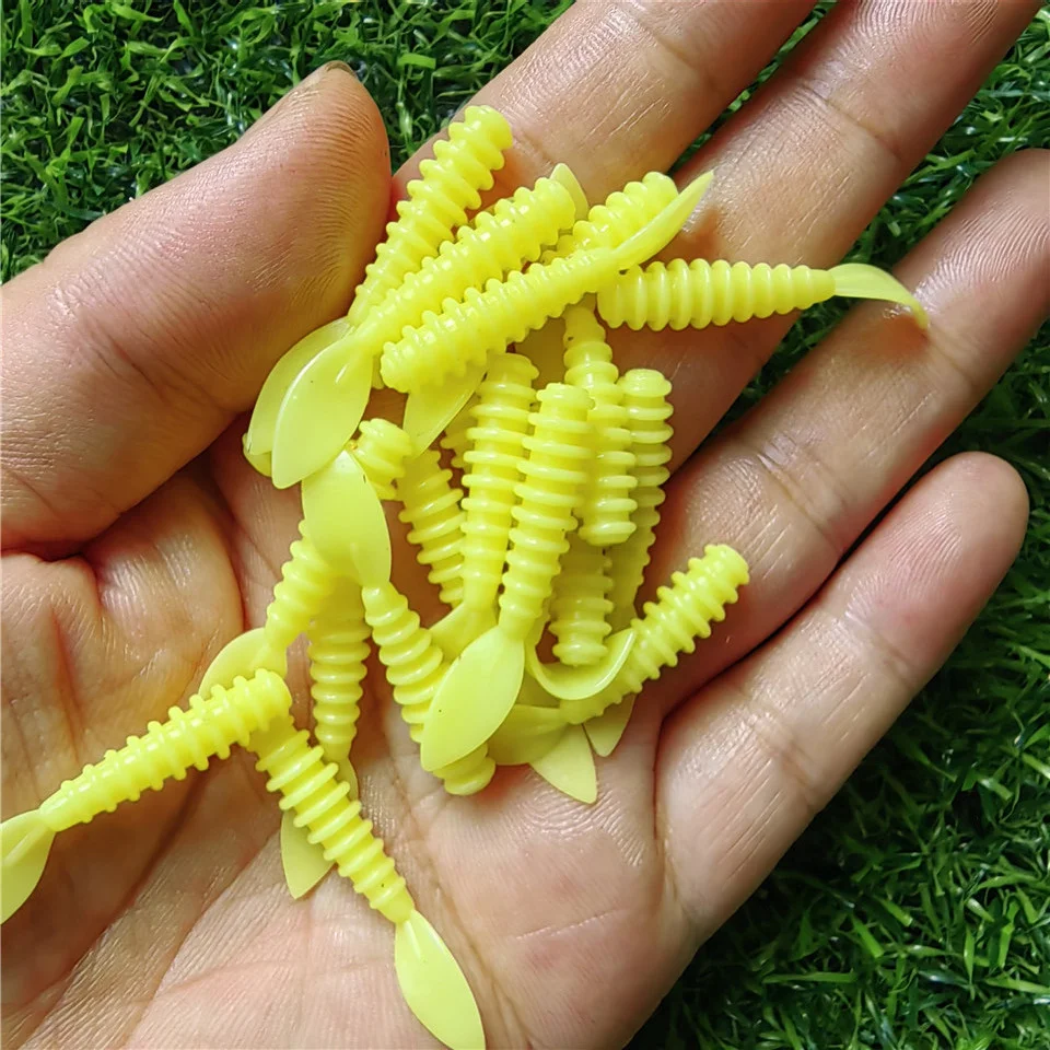 MUKUN 20pcs Wobblers mini Ocean Rock Fishing Soft Lures Rubber Soft Baits 3.5cm Soft Worm Artificial Baits Bass Silicone Fish