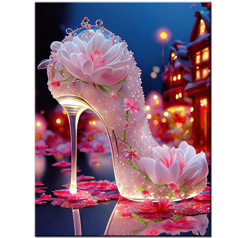 Dream Princess Shoes Fantasy Landscape Diamond Painting New 2023 DIY Mosaic Diamond Embroidery 5D Cross Stitch Home Decor V57