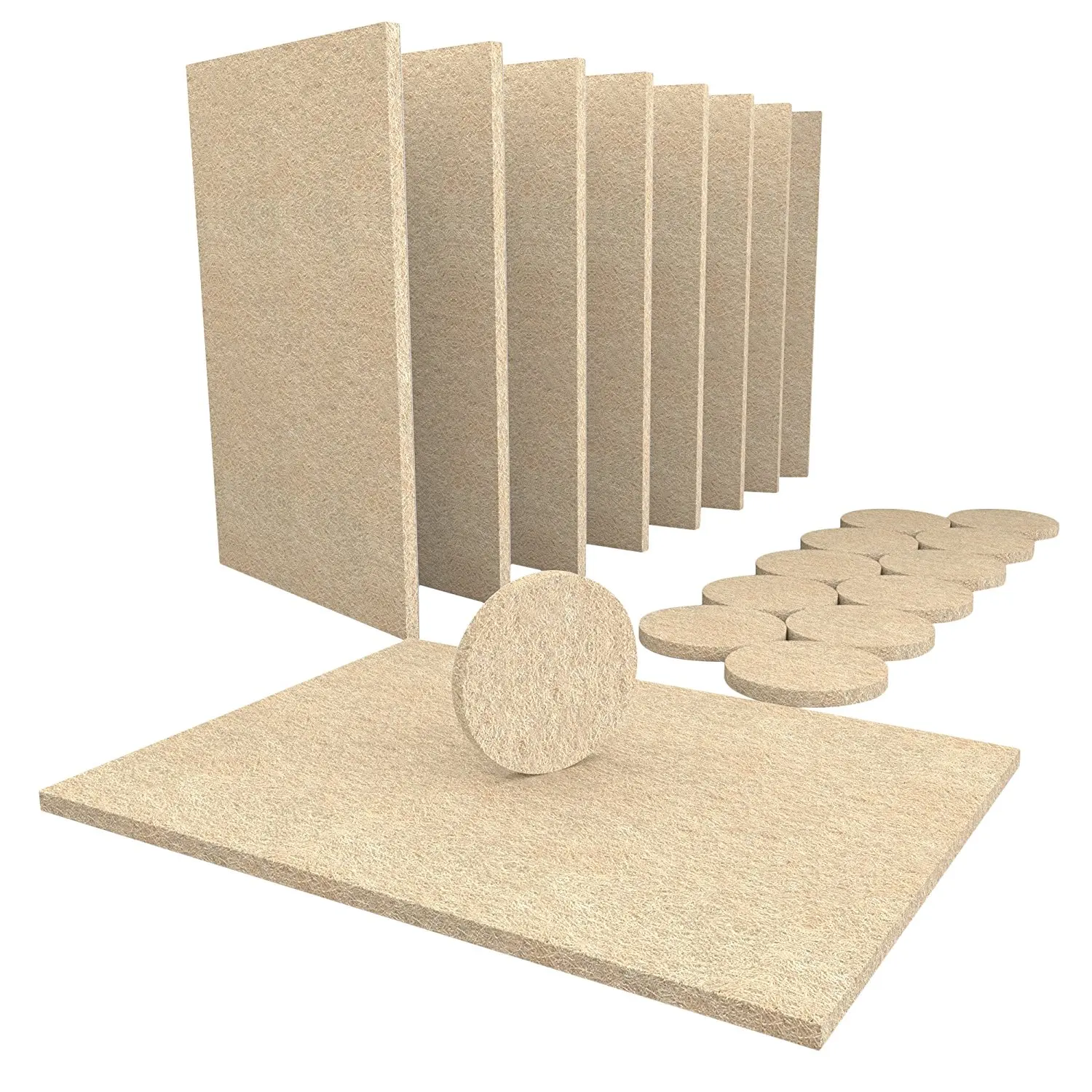 

MAKE-8 Large Self Stick Furniture Felt Sheets 12 Round Felt Pads To Protect Hardwood Floors&Furniture