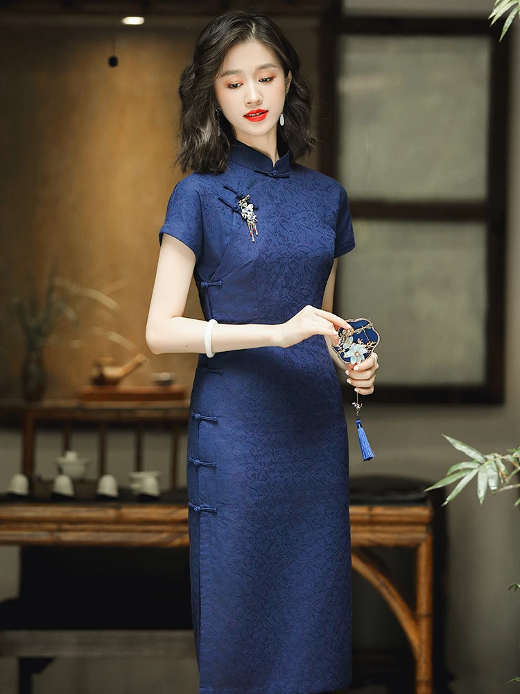 

Ele Cotton Linen Dr Women's Summer New Sle Vintage Loose Fit Midi Dr Daily Wear Low Slit ort Sve