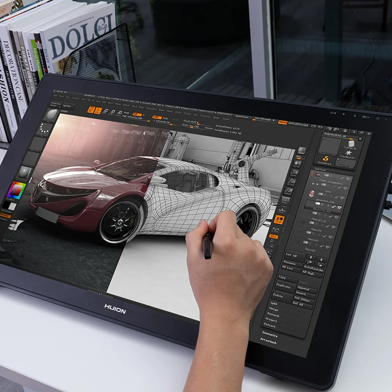 

HUION kamvas 24 plus 2.5K QHD 140% sRGB full laminated digital graphic design drawing monitor