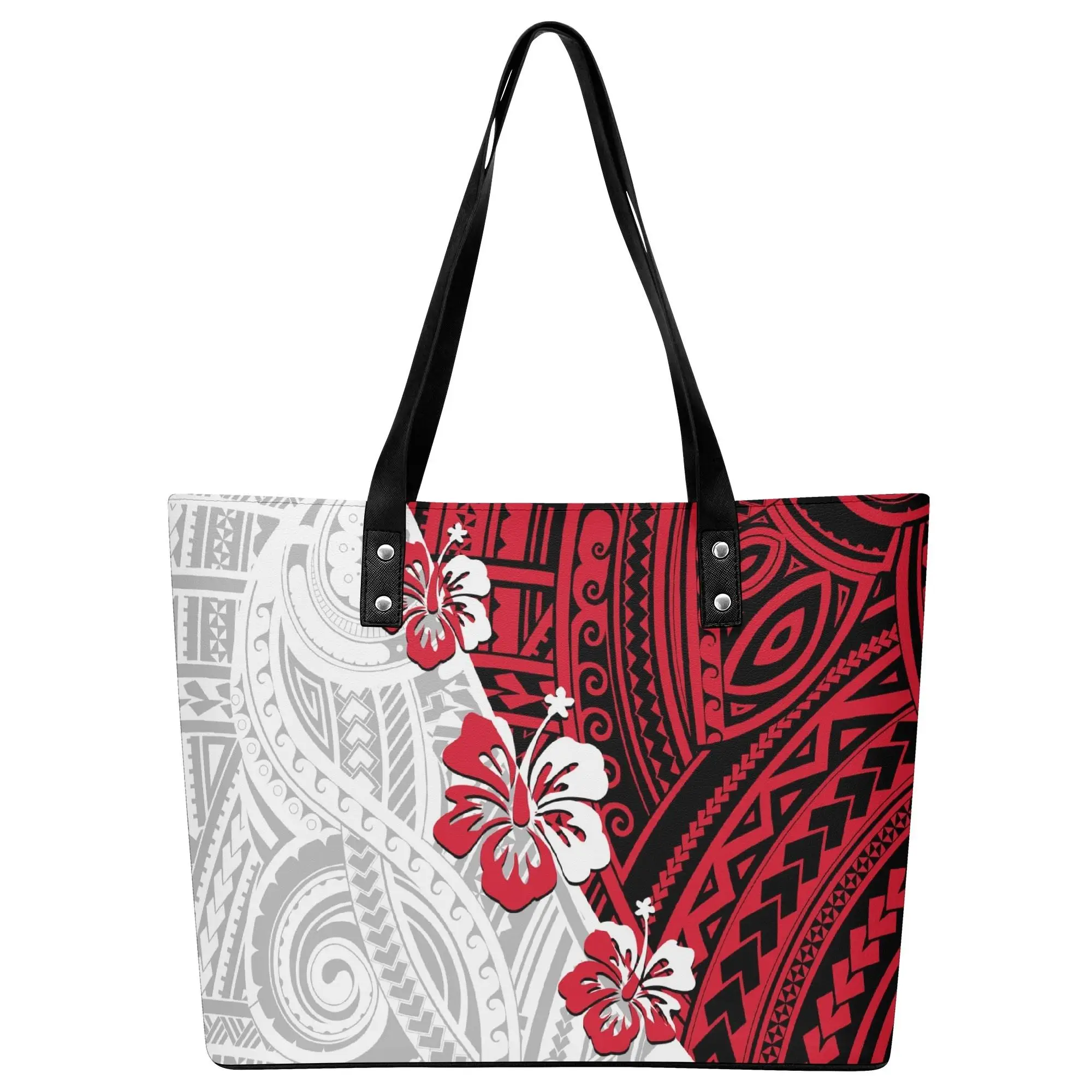 البولينيزية سعة كبيرة حقيبة كتف السفر موضة حقيبة التخزين فيجي ساموا جزيرة القبلية طباعة نمط حقيبة يد نسائية مخصصة #2