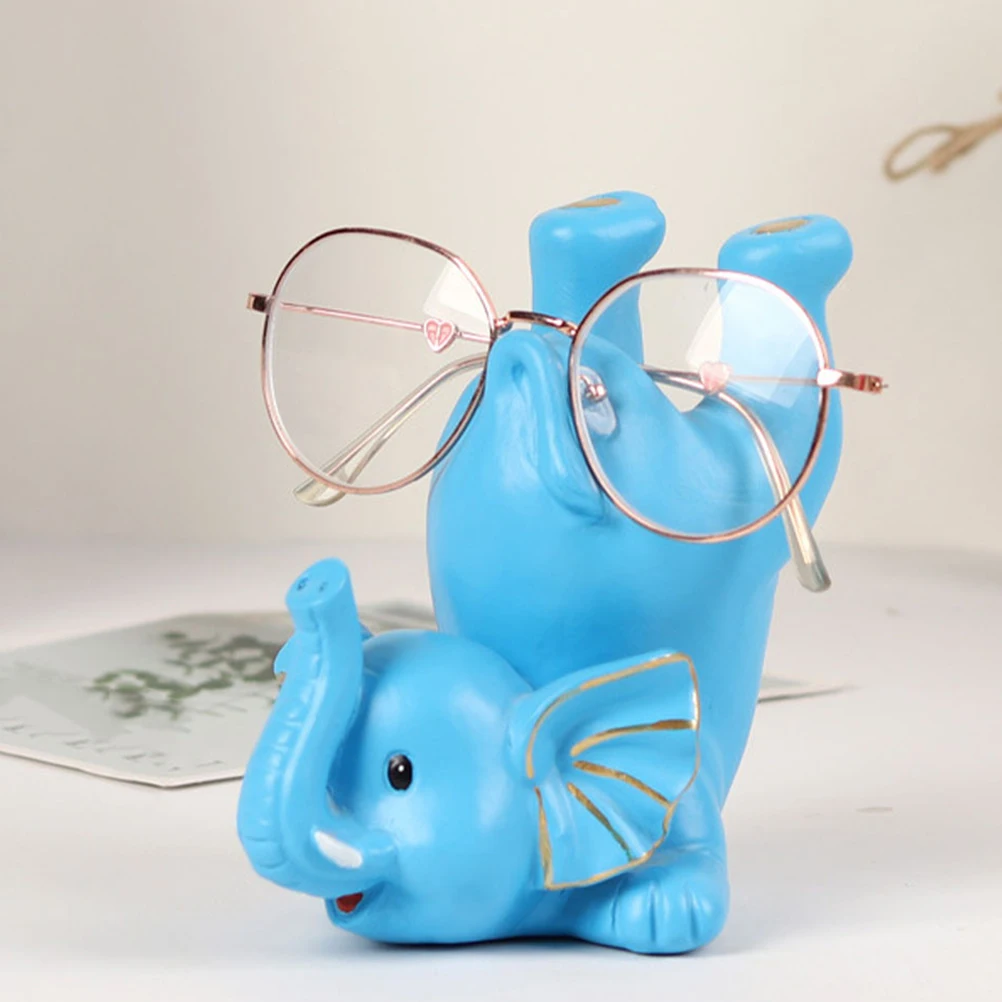 

Resin Elephant Glasses Holder Animal Eyeglass Stand For Desktop Office Decor Display Storage Birthday Gift Home Decoration
