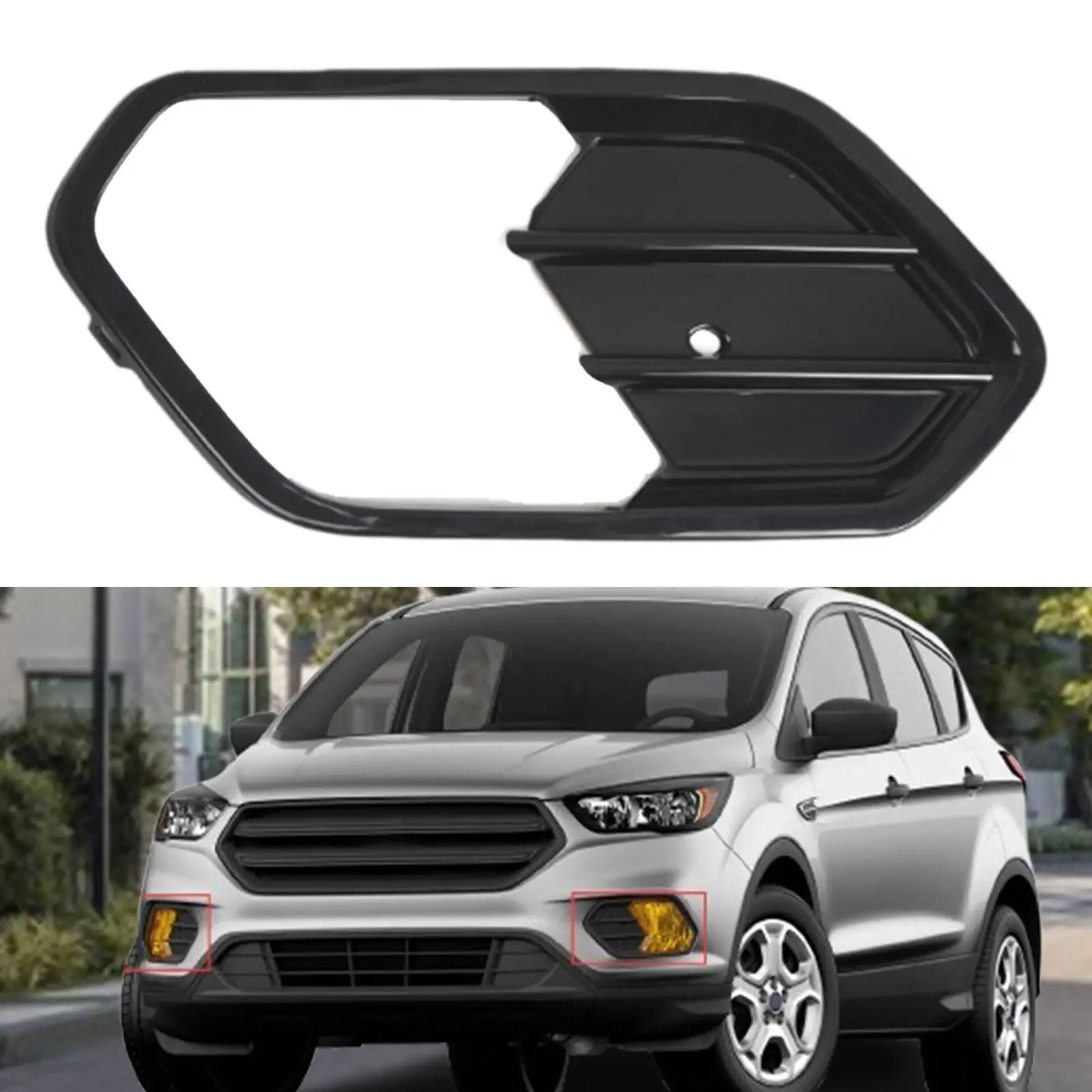 

Прочная пластиковая накладка на противотуманную фару (левая сторона) для Ford Escape Kuga 2017-2019, автомобильные аксессуары