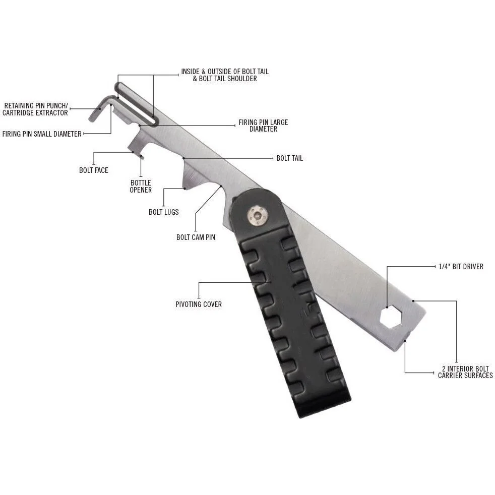 

Tactical BCG Carbon Removal Tool Bolt Cleaning Kit Rifle Scraper .223/5.56 Gun Accessories AR 15 AR-15 M4 M16