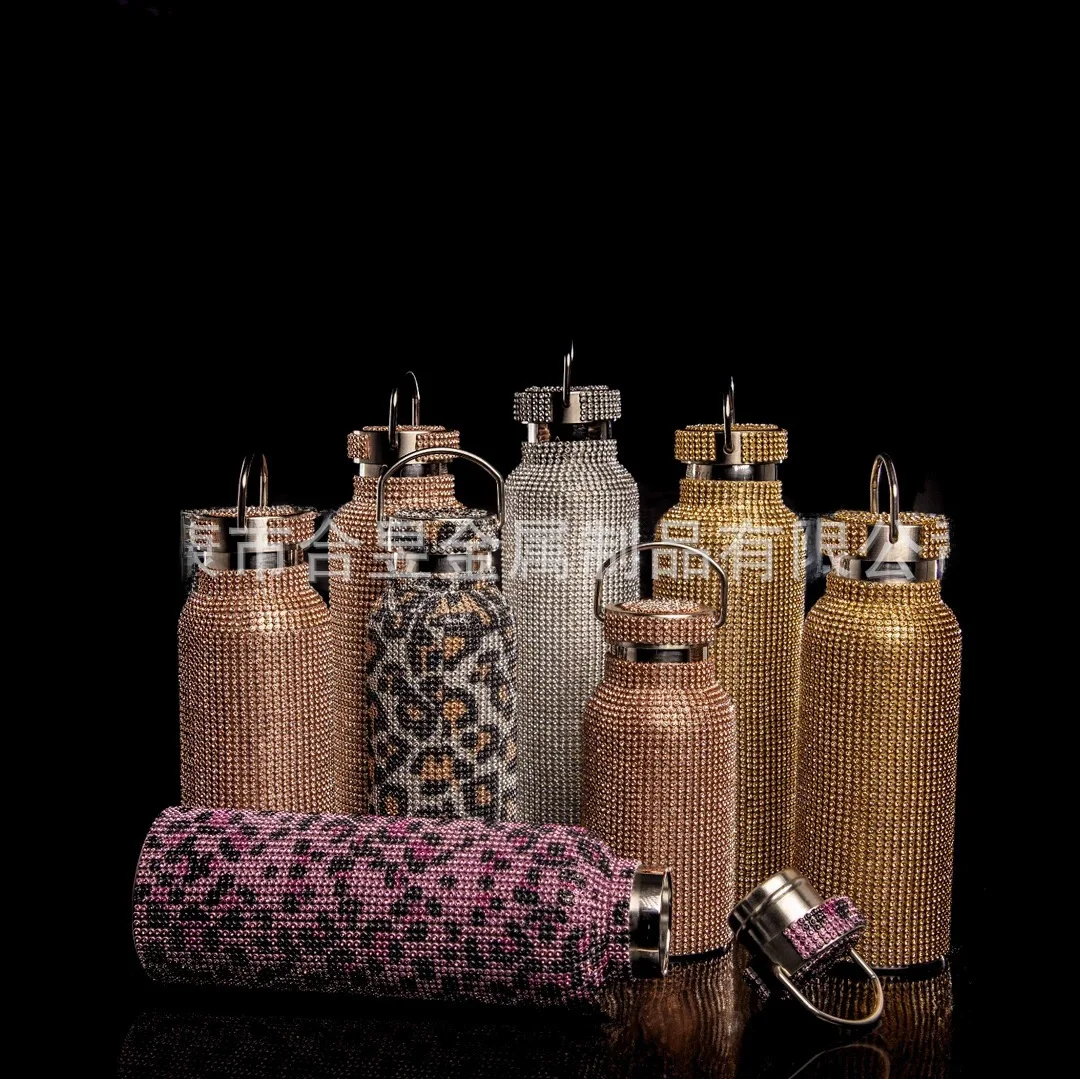 Cross-border Diamond-encrusted Water Cup National Tide Creative Internet Red Diamond Thermos Cup Diamond Vacuum Flask Oz tumbler