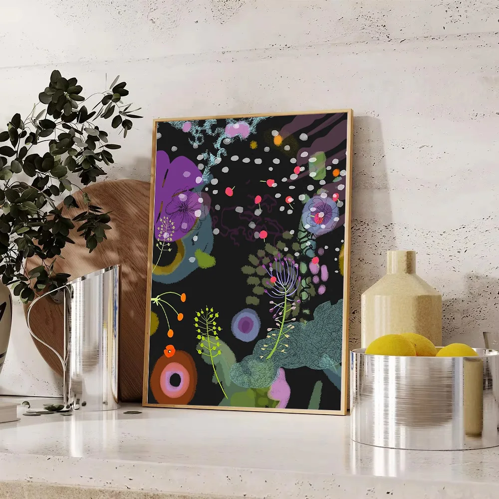 غير المؤطرة النباتية جدار الفن يطبع طبيعة قماش الأزهار ديكور الحديثة لهجات المنزل الأخضر التوضيح غرفة المعيشة الفن Botanica #1