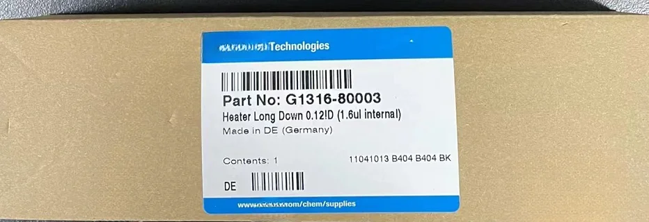 

Agilent G1316-80003 Heat Exchanger, High Temperature, 1.6ul, ID 0.12mm New, Unopened