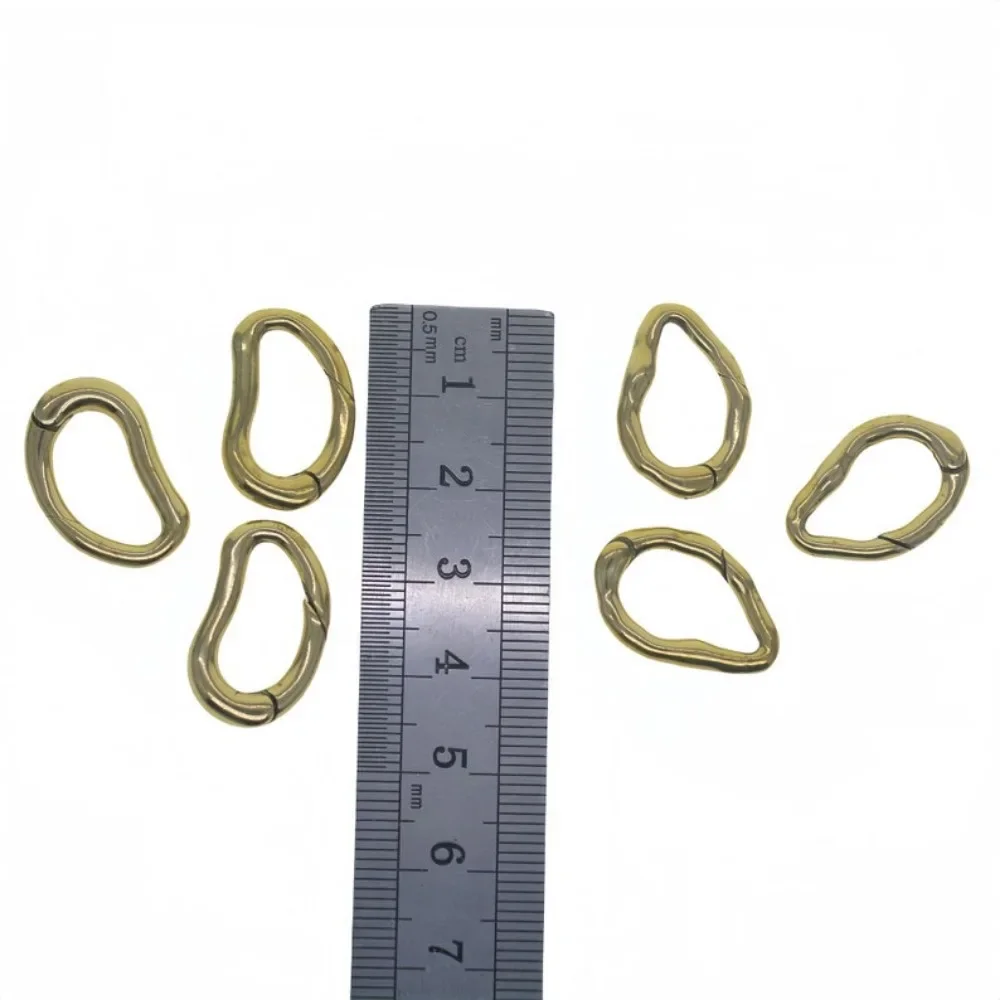 2 pcs New Design Korea 0.8 inch Fine Solid Brass Free Oval Drop Snap Spring Hook Clasp Chain Pearl Gems Necklace Bangle DIY