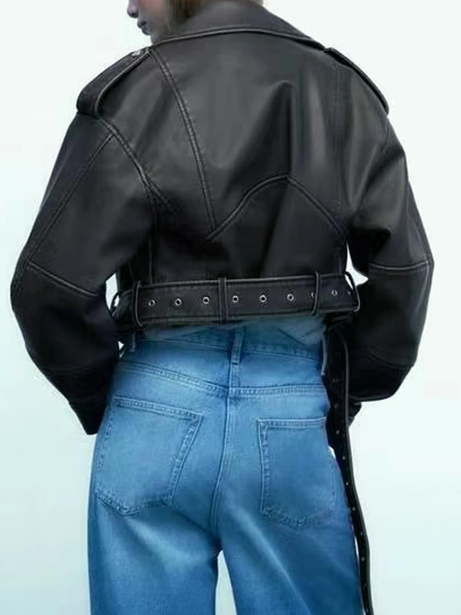 2023 New Arrival Brand Winter Autumn Motorcycle Leather Jackets Vintage Leather Jacket Women Leather Coat Slim PU Jacket Leather