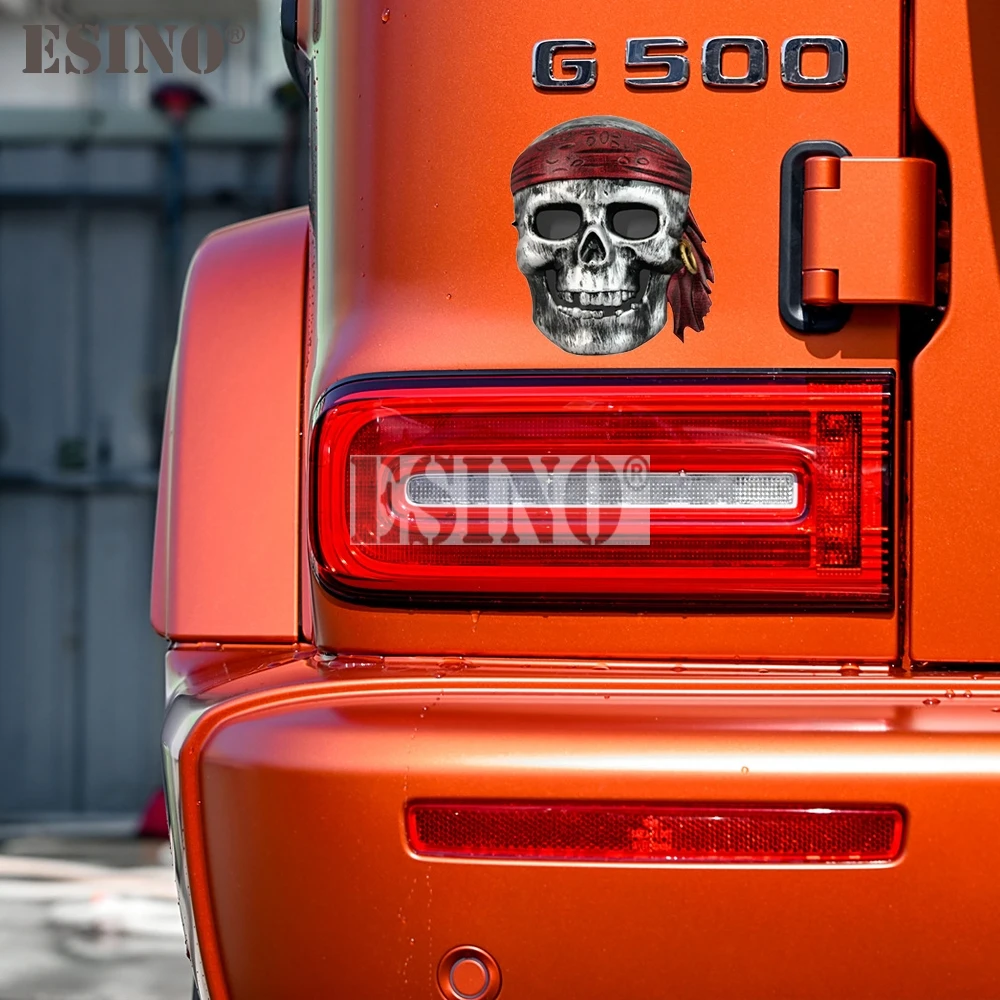 

Череп пират автомобиль ПВХ клейкая наклейка мультфильм ПВХ водонепроницаемая наклейка на кузов автомобиля узор винил