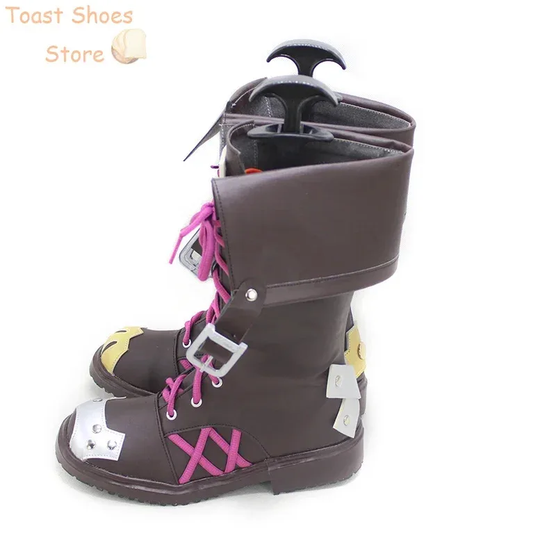 

qq 123Arcane PU leather shoes Halloween boots jinx cosplay costume props