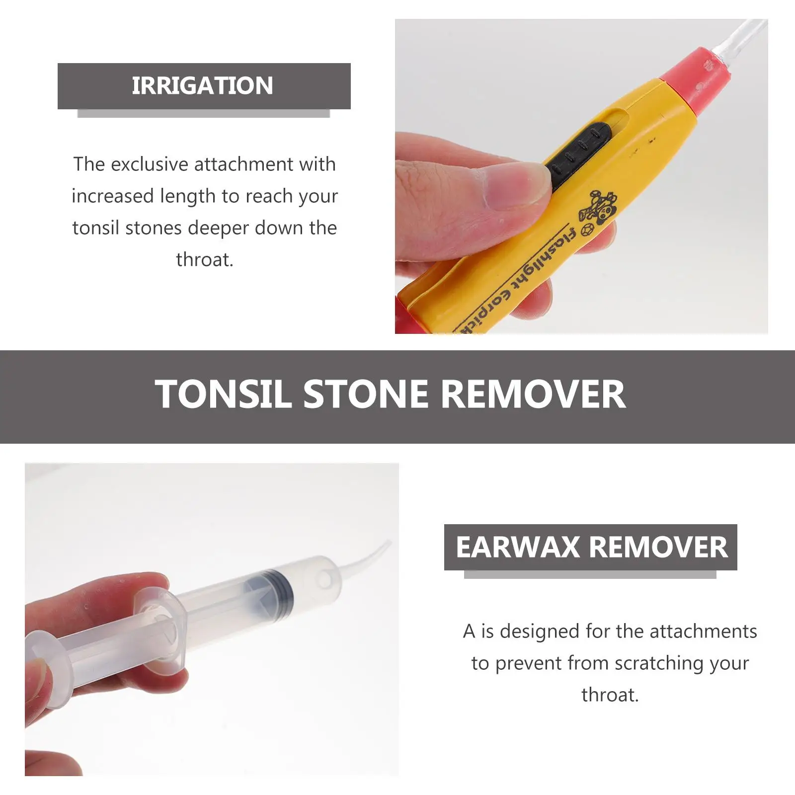 

Luminous Ear Spoon 13x3 5x2cm Plastic Tonsil Stone Remover LED Gentle Precise Removal Irrigation Spiral