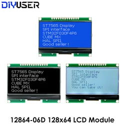 DIYUSER 12864-06D, 12864, LCD module, COG, with Chinese font, dot matrix screen, SPI interface