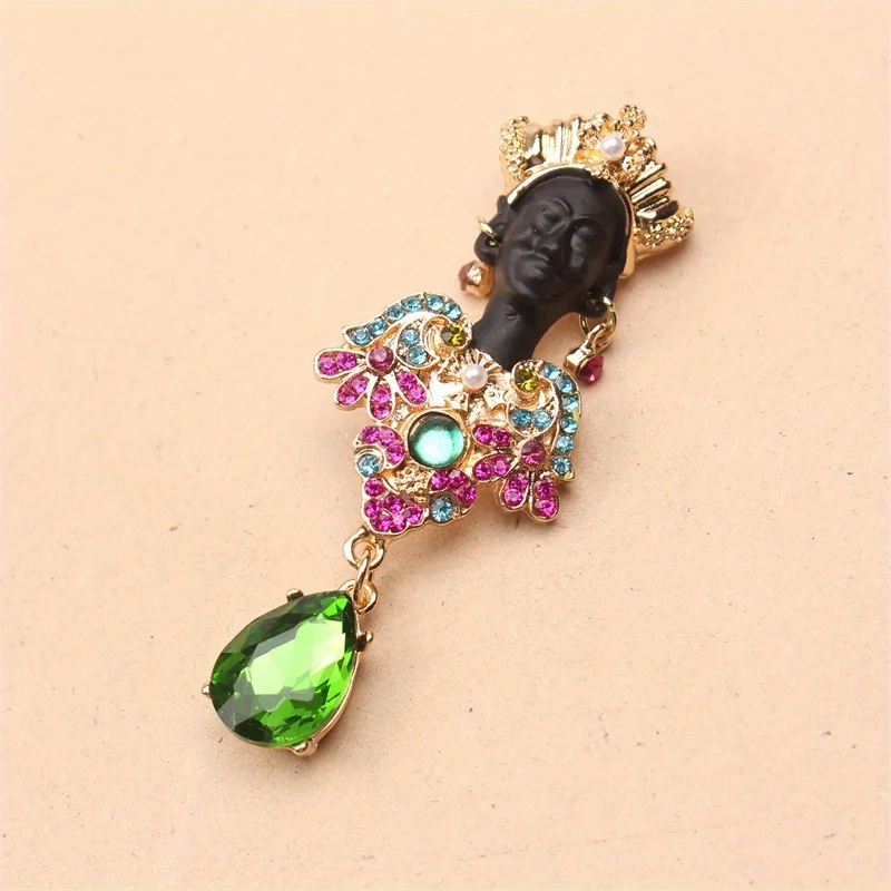 New Vintage Baroque Palazzo-style Enameled Blazer Brooches for Men and Women