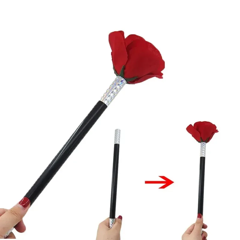 Trucos de Magia Stick To Rose/flor, flores, primer plano, accesorios mágicos para escenario callejero, accesorios para trucos de ilusión de Magia