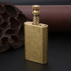 ZORRO Old-fashioned Retro Personality Brass Kerosene Lighter Outdoor Windproof Fire Box 10,000 Times Match Plug Screw Lighter