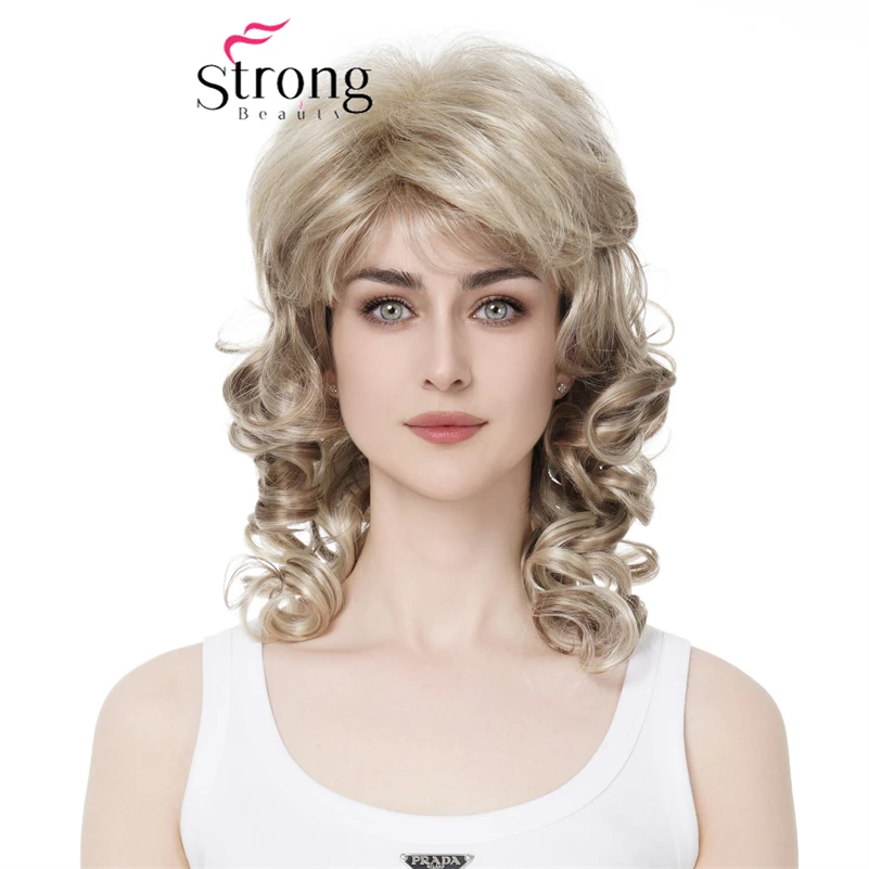 

StrongBeauty Blonde Medium Soft N Silky Curly Full Synthetic Wig