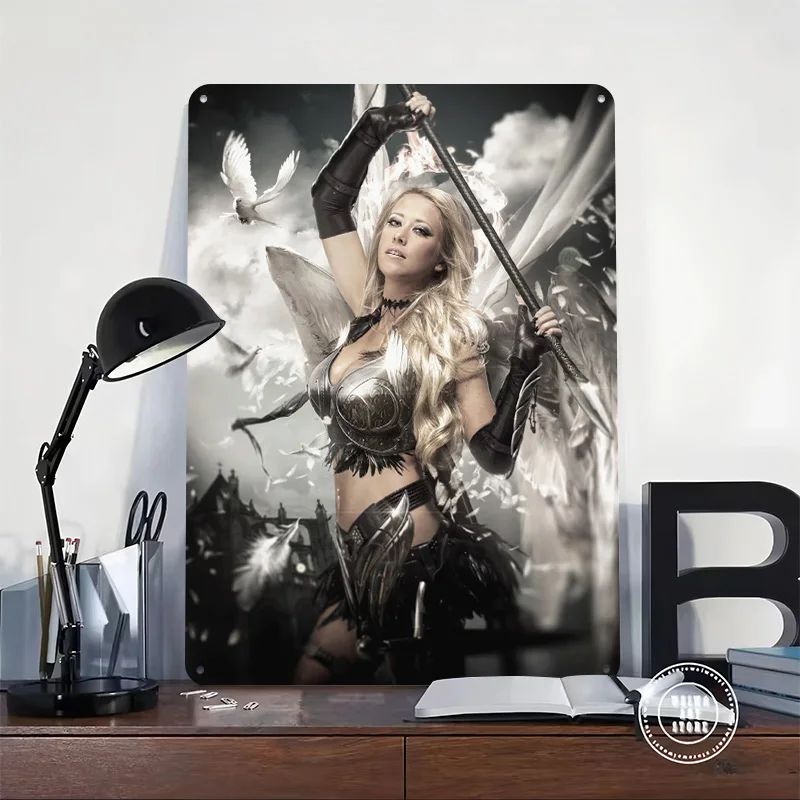 The Flag Bearer Tinplate Poster Custom Wall Art Vintage Metal Signs Retro Tin Plaque for Interior Decoration Living Room House