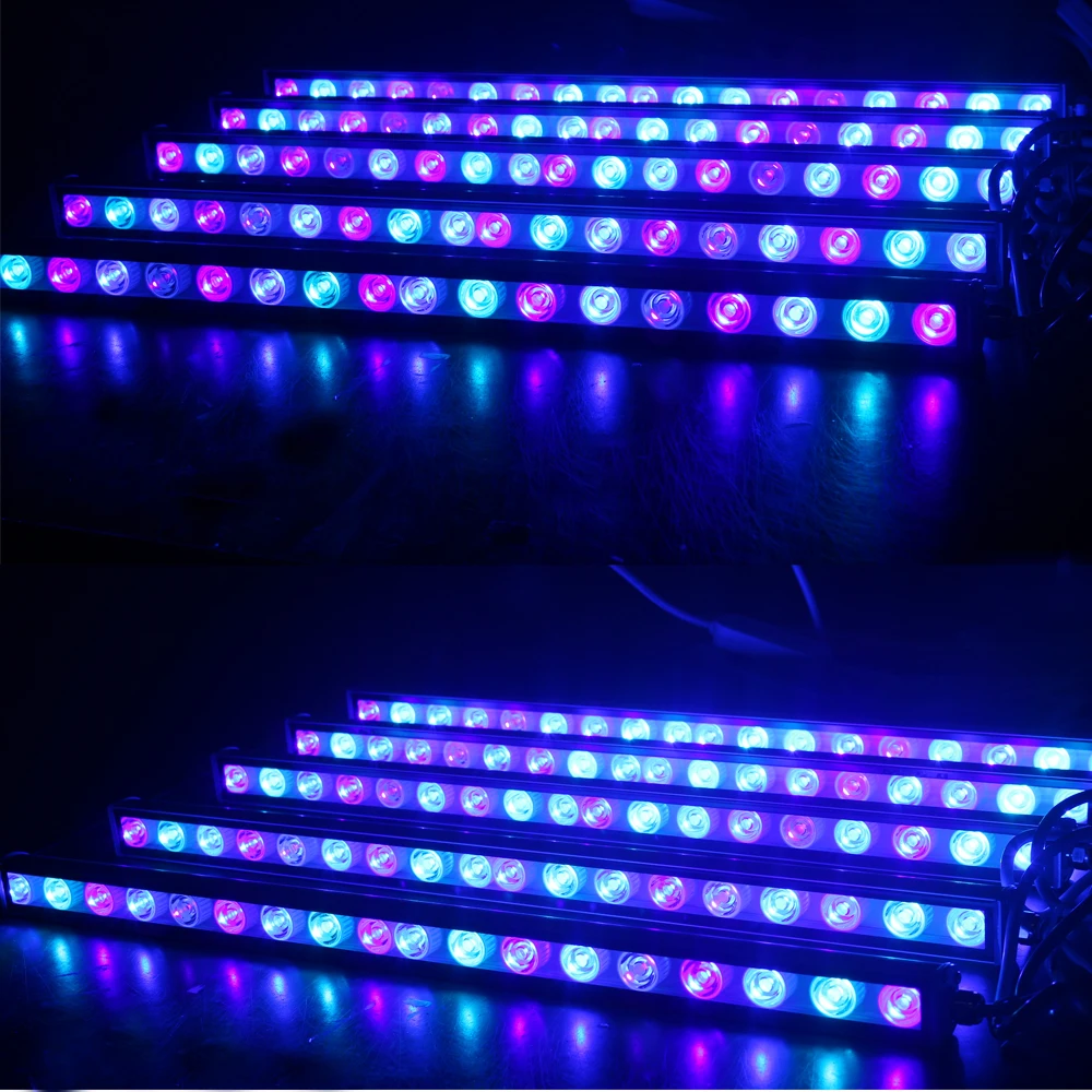 Imagem -04 - Polegadas 18x3w Espectro Completo Azul Mais uv Espectro Completo Faça Você Mesmo Led Aquarium Light Bar para Coral Reef 36