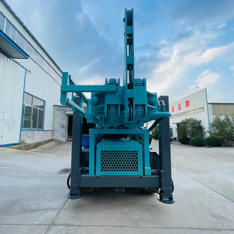 جهاز حفر آبار المياه 400 متر آلة حفر آبار المياه محرك الديزل منصات حفر آبار المياه الصغيرة للبيع