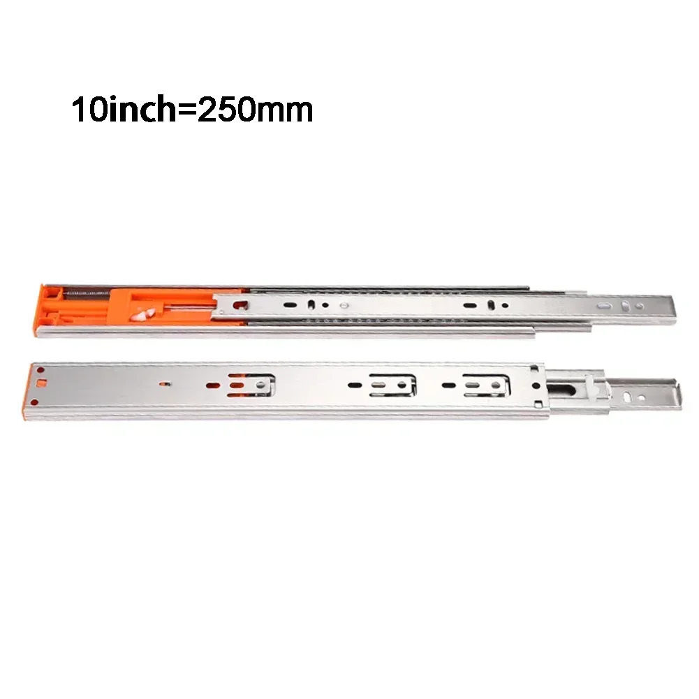 

1pair 304 Stainless Steel Drawer Slides Thickened Hydraulic Damping Buffer Drawer Slide Silent Side Mount For Furniture Hardware