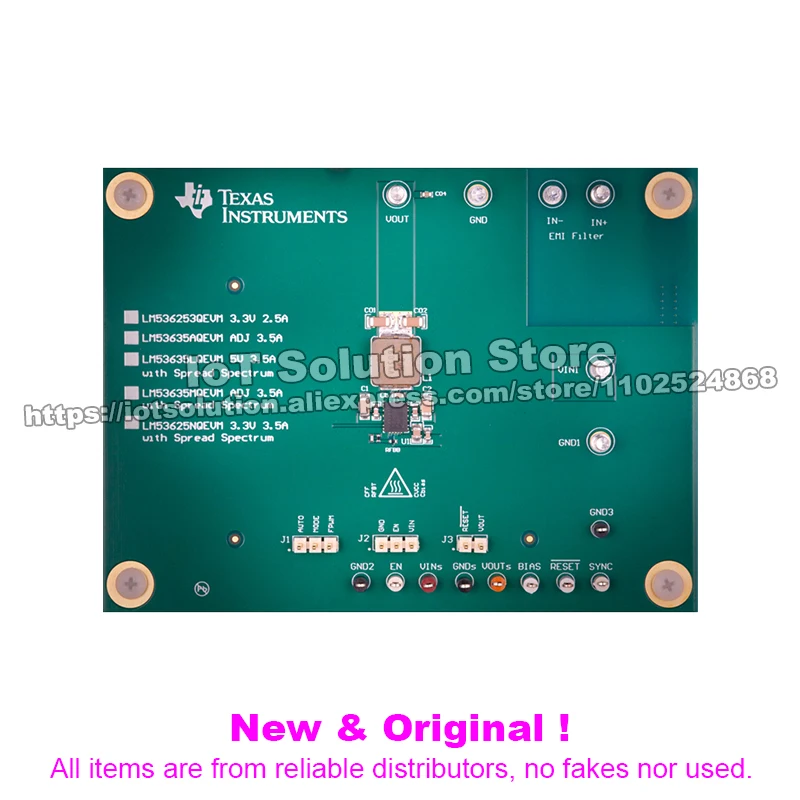 LM53635MQEVM LM53635M-Q1 3.5A 5.0V Adjustable Output 2.1MHz Automotive Step-Down Converter With Spread Spectrum