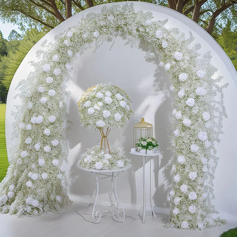 

Artificial Starry Sky Wedding Road Guide Decoration Flower Ball Wedding Arch Decoration Long Row Flower Table Window Decoration