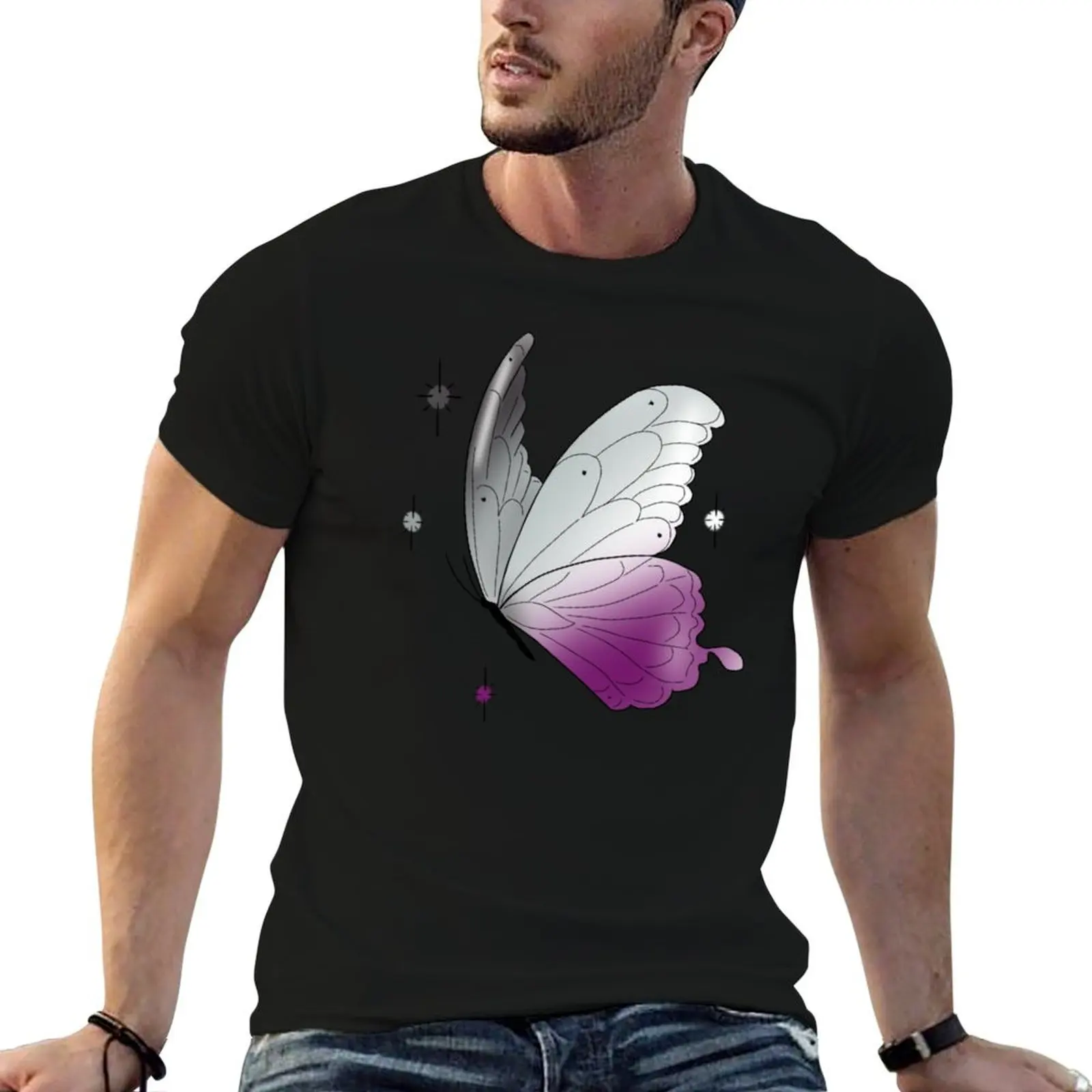 

mens shirts graphic T-Shirt tshirt butterfly asexual anime t Subtle