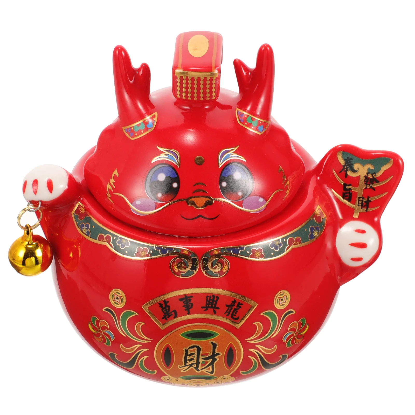 

Exquisite Handwork Ceramic Jar Dragon Design Good Luck Prosperity Symbolism Tea Storage Container Household Canister