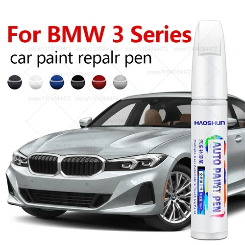 Pluma de reparación de pintura de coche para BMW Serie 3 1975-2025, accesorios de reparación de arañazos, negro 668 blanco A96 plata A83 azul C10