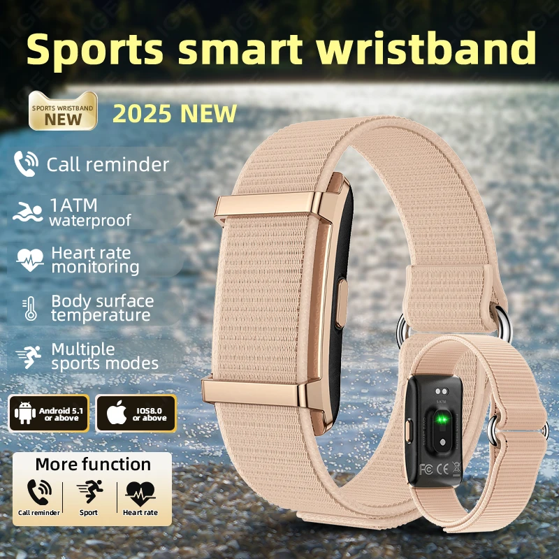 

LIGE 2026 Smart Bracelet Sport Fitness Tracker Heart Rate Blood Oxygen Message Reminder 1ATM Waterproof Smartwatch For Men Women