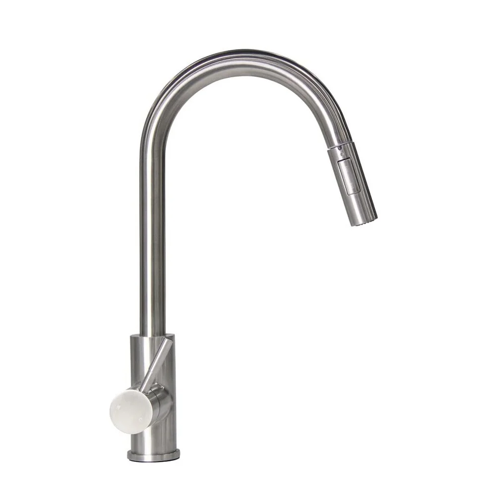 High Quality Stainless Steel RV Kitchen Faucet Single Handle Pull Down Adjustable Stream Spray Easy DIY Installation