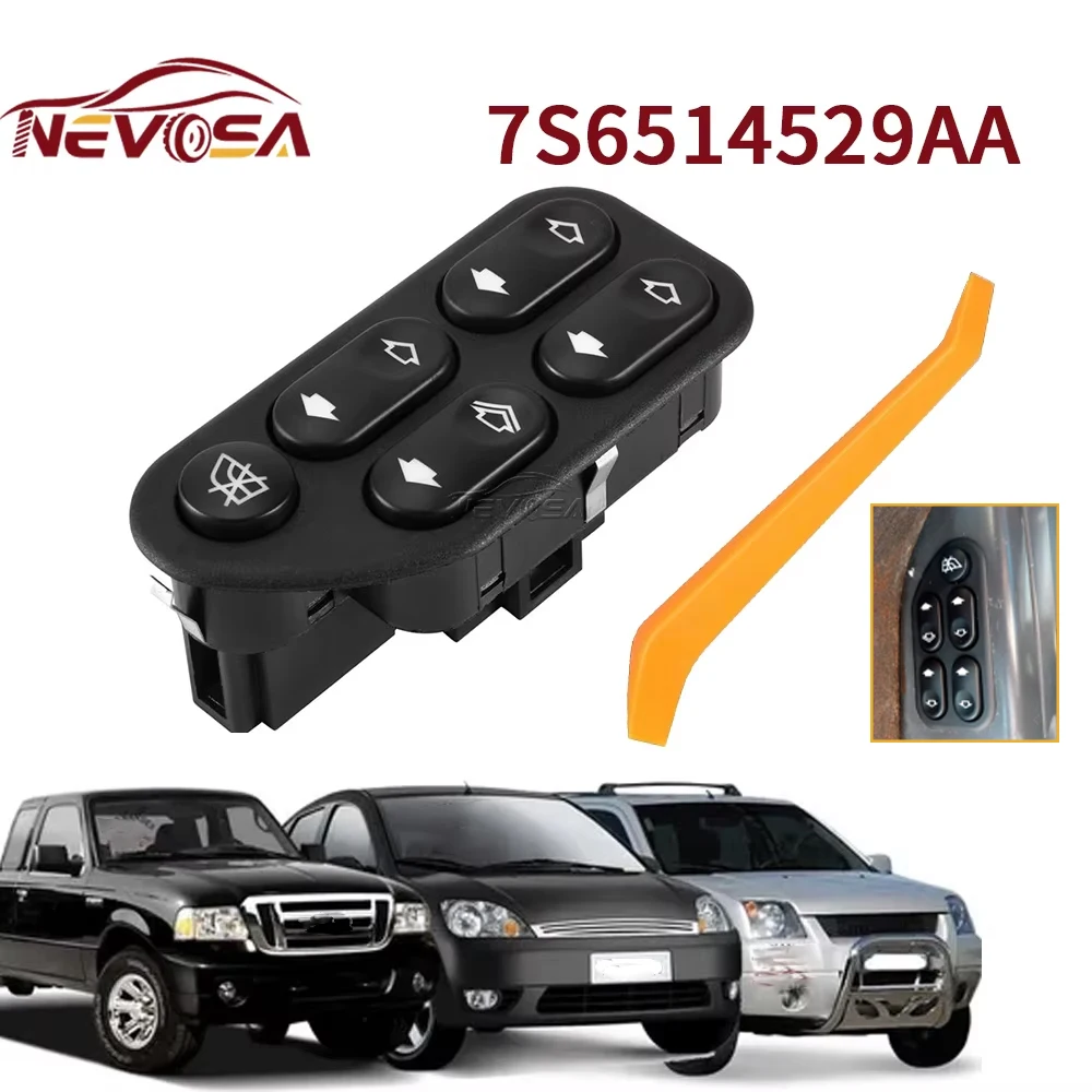 

NEVOSA For Ford Ranger Fiesta Escort Mondeo Mitsubishi Space Left LHD Power Master Window Control Switch 7S6514529AA 95BG14529AB