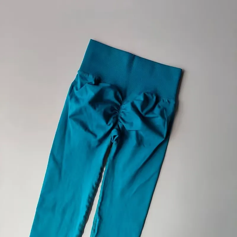 High Waist Hip Lift Gym Pants Women's High Stretch Quick Dry Tight Running Sweatpants Net Red Peach Training Yoga Pants