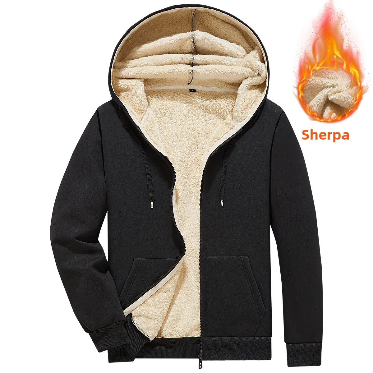 Outdoor Sports Fitness Running Comfortable Breathable Lamb Wool Jacket Fashionable Versatile Men's Aviator Jacket for Winter