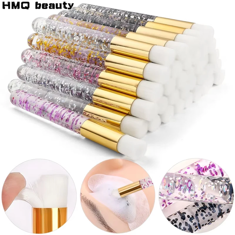 50/100PCS Eyelash Cleaning Brush Lash Shampoo Brushes Nose Pore Blackhead Remover Deep Brush For Eyelash Extensions Makeup Tools