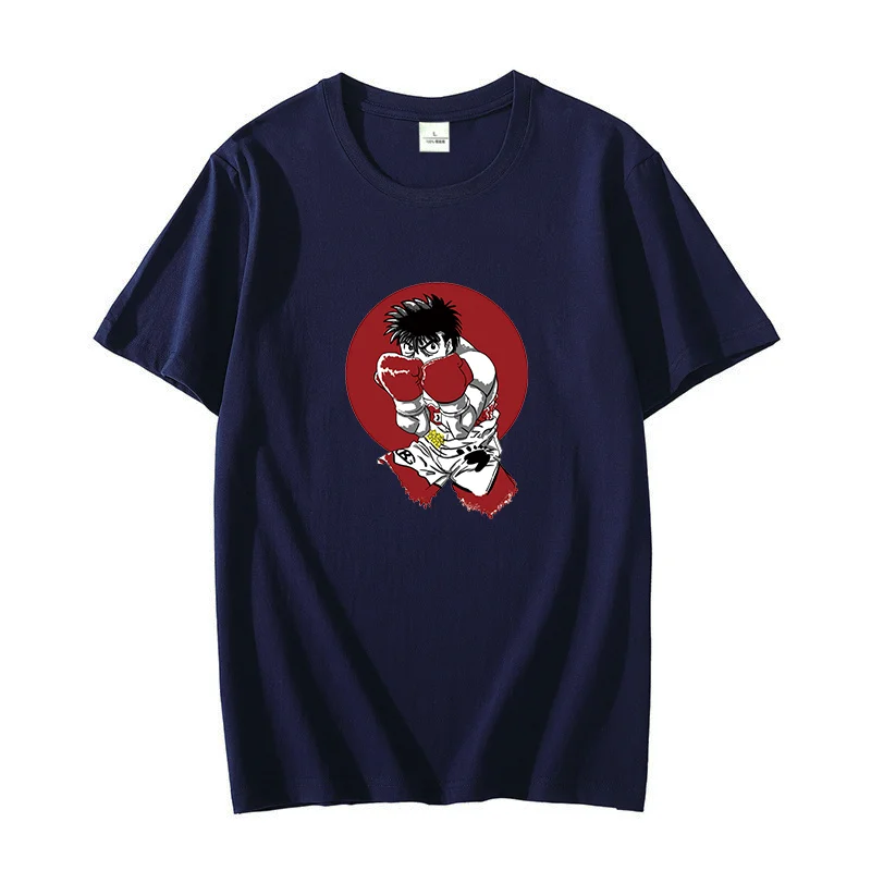 Boy Hajime ?No Ippo Fighting Spirit Voting On Qwertee Cotton T Shirt For Men Graphic T Shirts Summer Harajuku Men's Clothing