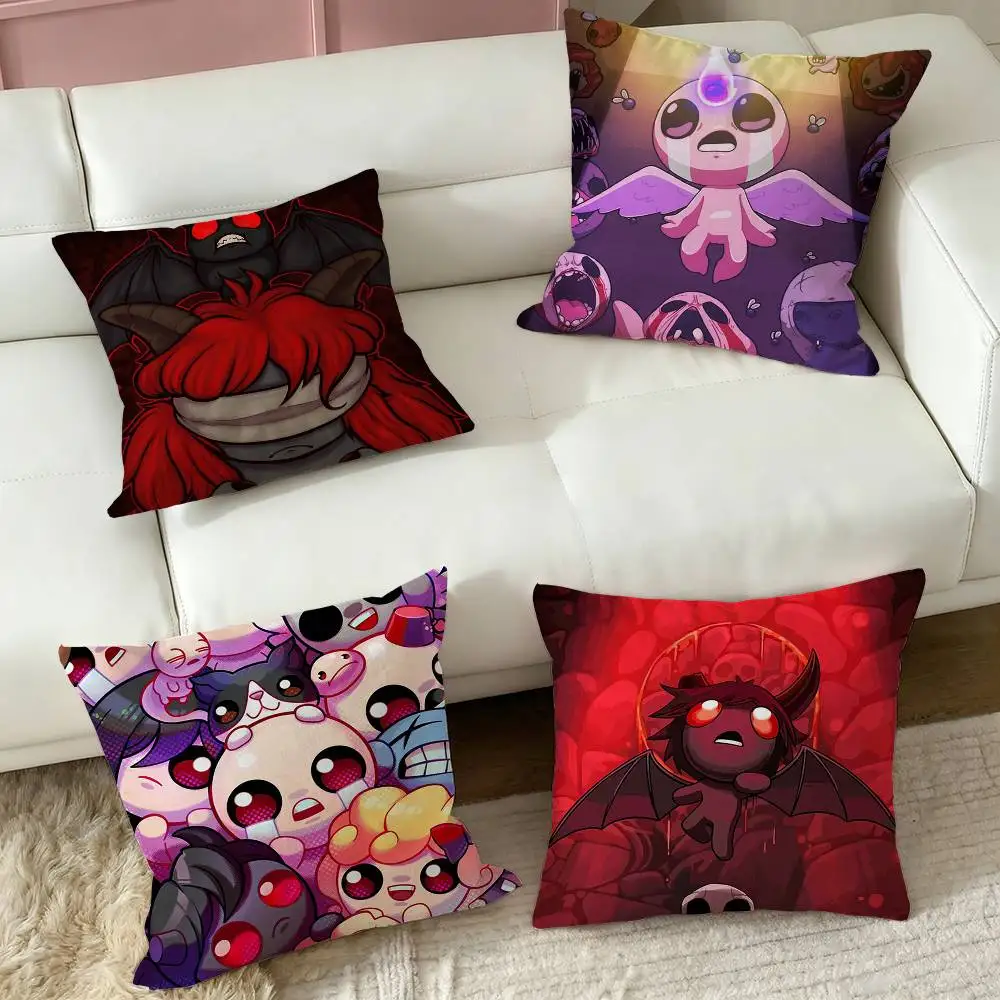 game T-The Binding of Isaac  Pillow Case Square Double-Sided Sofa Cushion Cover Bedroom Bedside Pillow