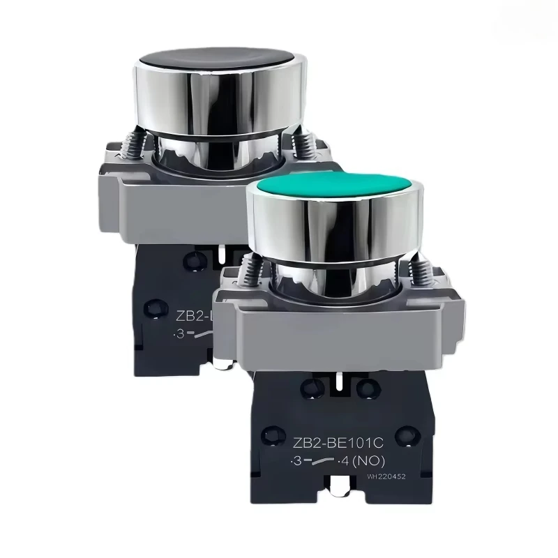 Round self-locking indicator light button switch, white green red XB6EAF1/3/4 J1F/J2F/B1F/B2F LED 12v/24v 16mm