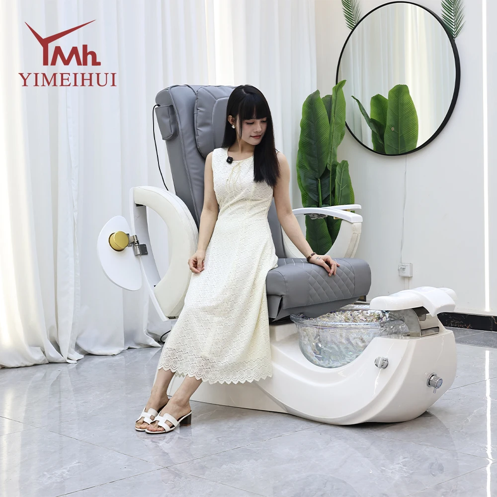 공장가 네일샵 가구 전동 높이조절 핑크색 무배관 풋스파 마사지 페디큐어 의자