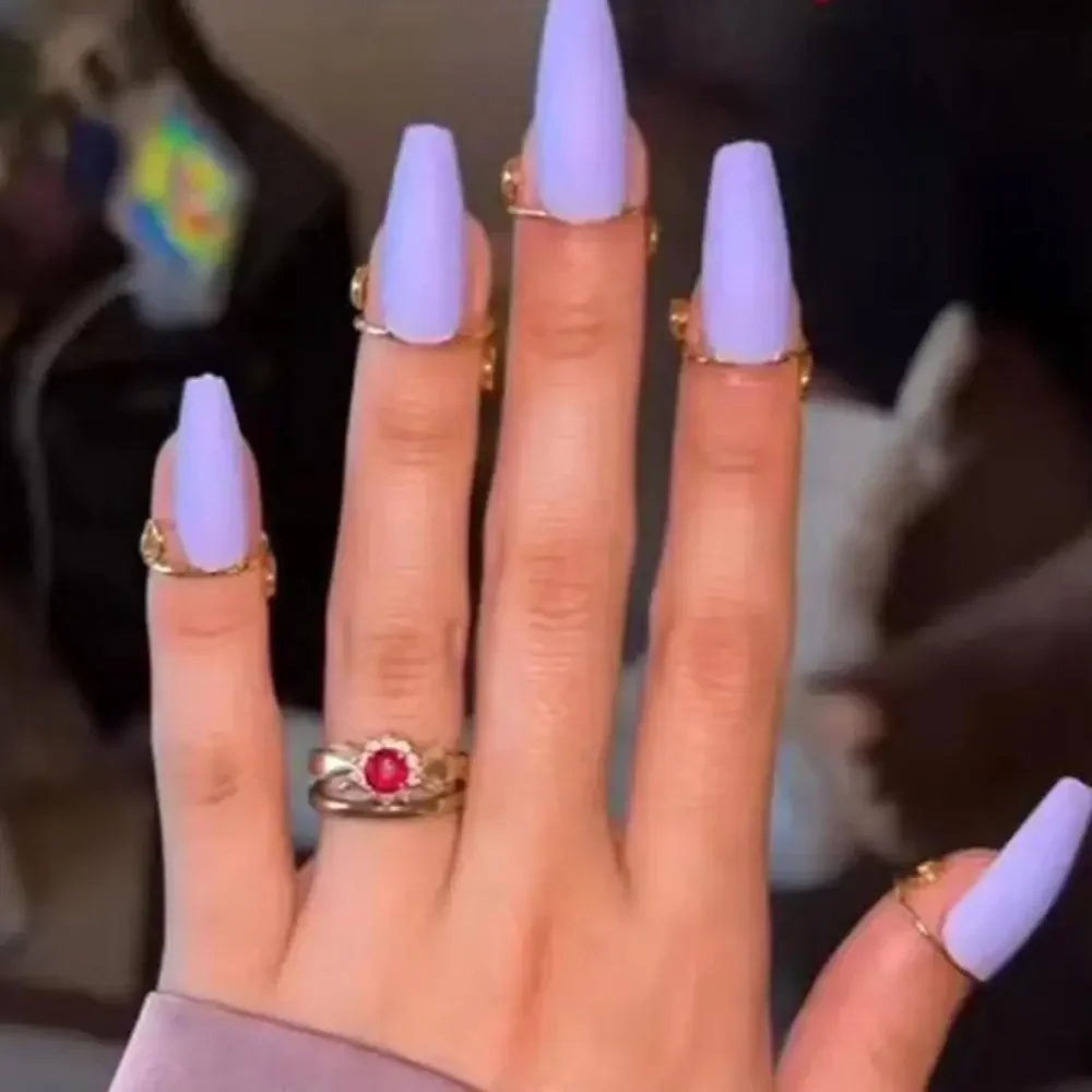 

with Adhesive Nail Tabs Nail Rings with Clear Nail Tips Removable Fingertip Nail Rings Easy to Use Causal Phalanx Ring