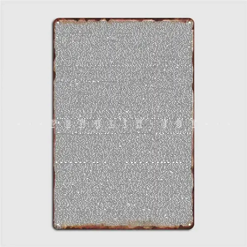 Shrek Script Poster Metal Plaque Pub Club Bar Funny Wall Decor Tin Sign Poster