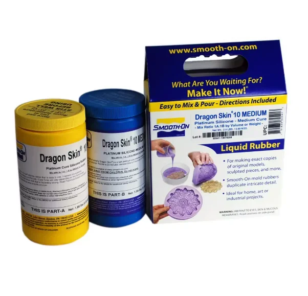 FOR SMOOTH-ON DRAGON SKIN 10 SLOW High-Performance Liquid Silicone Rubber for Molding and Casting Slow Curing Original Product